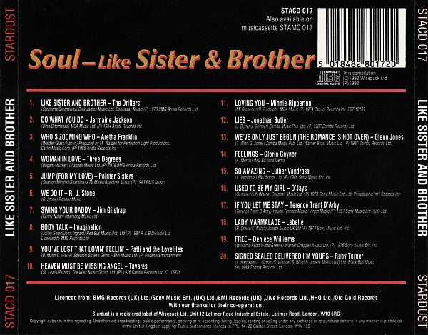 Various : Soul - Like Sister And Brother (CD, Comp)