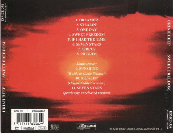 Uriah Heep : Sweet Freedom (CD, Album, RE, RM)