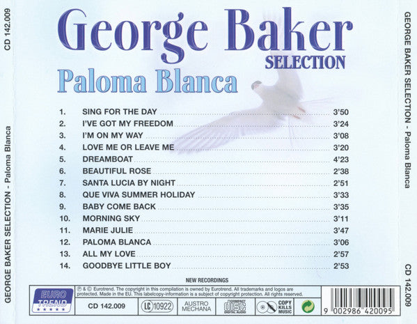 George Baker Selection : Paloma Blanca (CD)