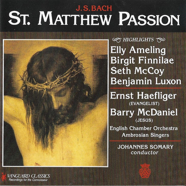 Johann Sebastian Bach, Johannes Somary, English Chamber Orchestra : Matthaeus Passion - Highlights (CD, Album)