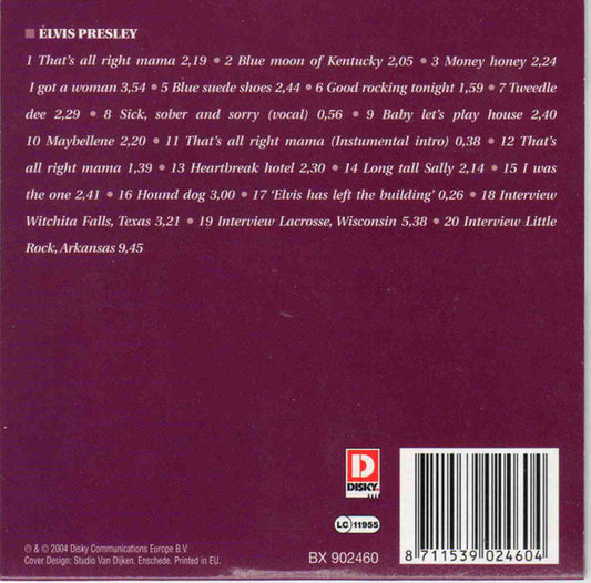 Elvis Presley : A Music Legend (CD, Album, Comp, Car)