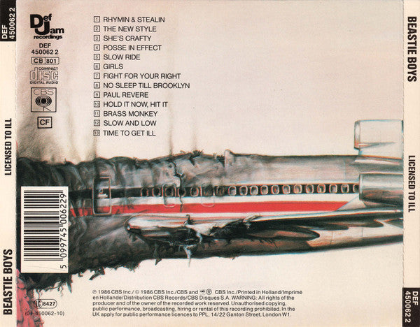 Beastie Boys : Licensed To Ill (CD, Album)