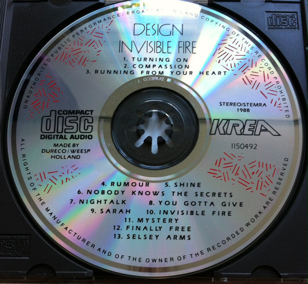 Design (11) : Invisible Fire (CD, Album)