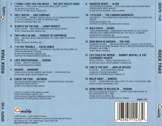 Various : Rock Trax (CD, Album, Comp)