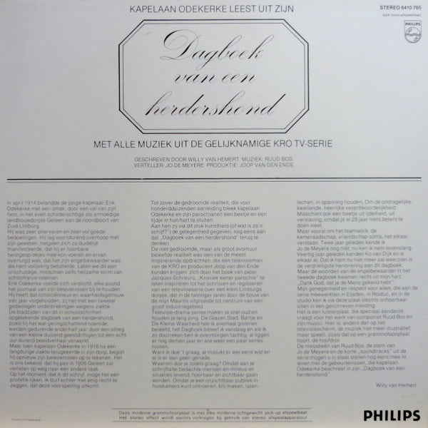 Kapelaan Odekerke : Dagboek Van Een Herdershond (LP, Album)