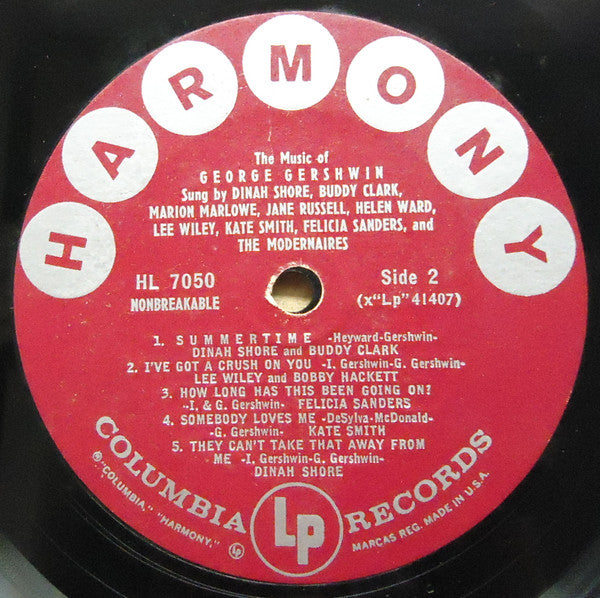 Various : The Music Of George Gershwin (LP, Comp, Mono)