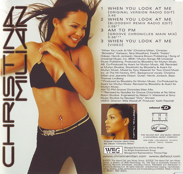 Christina Milian : When You Look At Me (CD, Single, Enh)