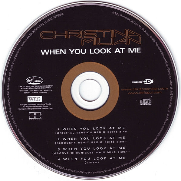 Christina Milian : When You Look At Me (CD, Single, Enh)