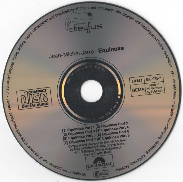 Jean-Michel Jarre : Equinoxe (CD, Album, RE, RP)