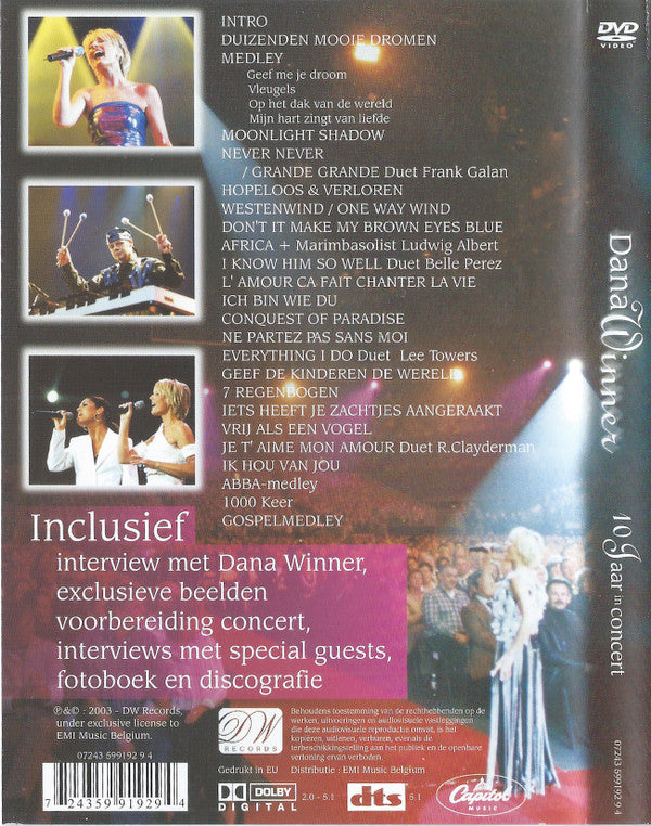 Dana Winner : 10 Jaar In Concert (DVD-V, PAL)