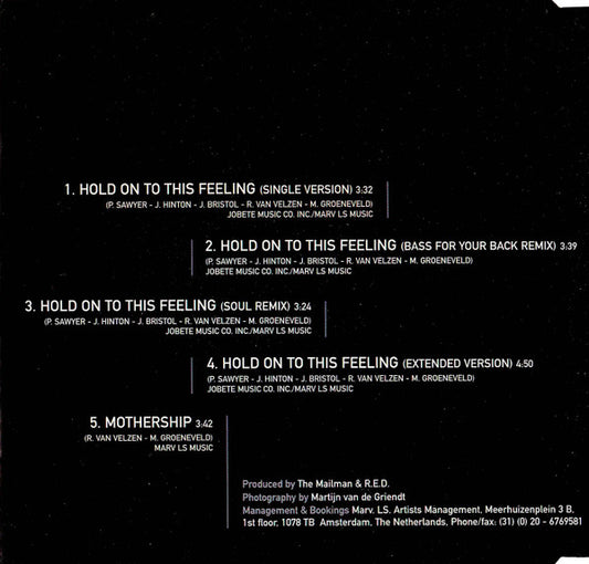 R.E.D. (2) Featuring Birgit And Strezz (2) : Hold On To This Feeling (CD, Maxi)