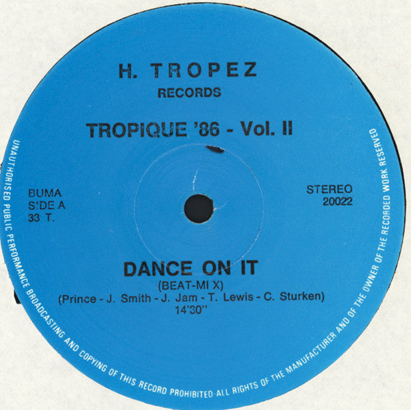 Various : Les Tropiques '86 - Vol. II (12", Mixed, Unofficial)