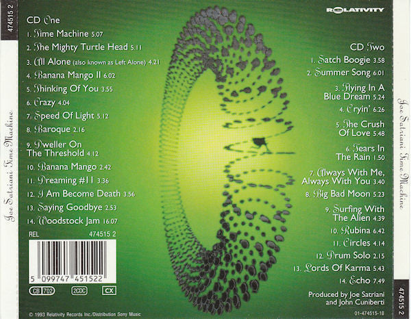 Joe Satriani : Time Machine (CD, Album + CD)