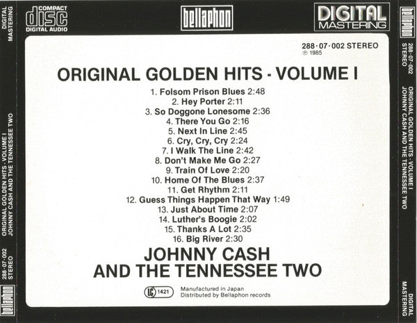 Johnny Cash & The Tennessee Two : Original Golden Hits Volume I (CD, Comp)