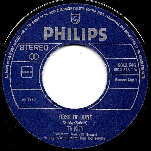 Trinity (14) : First Of June (7", Single)