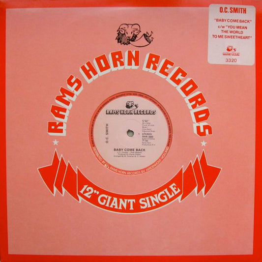 OC Smith : Baby Come Back / You Mean The World To Me Sweetheart (12", Single)