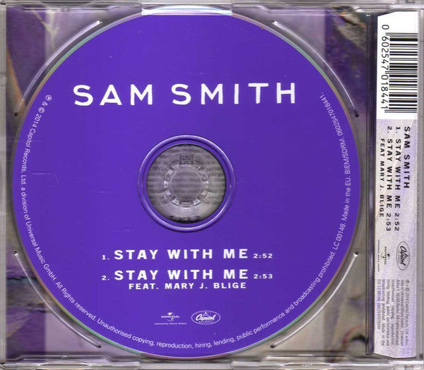 Sam Smith (12) : Stay With Me (CD, Single)