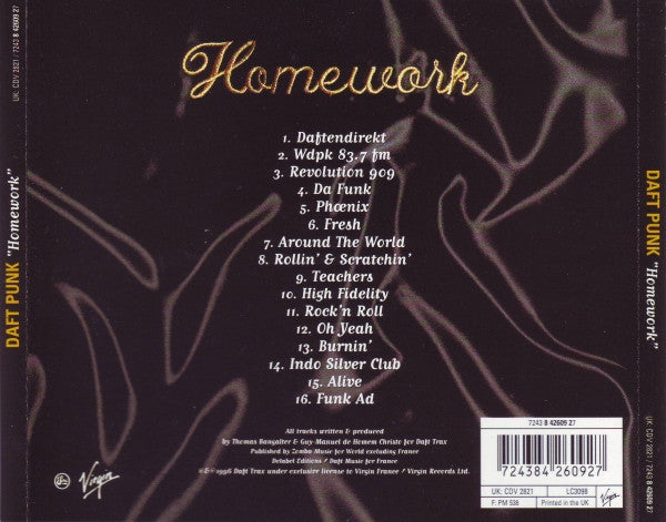 Daft Punk : Homework (CD, Album)