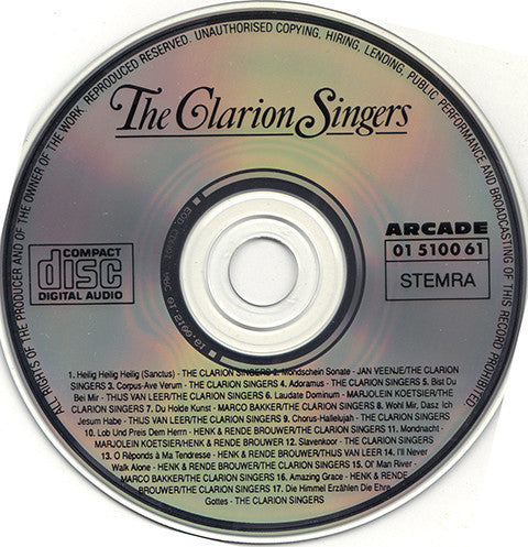 The Clarion Air Finzi Singers : The Clarion Singers (CD, Album)