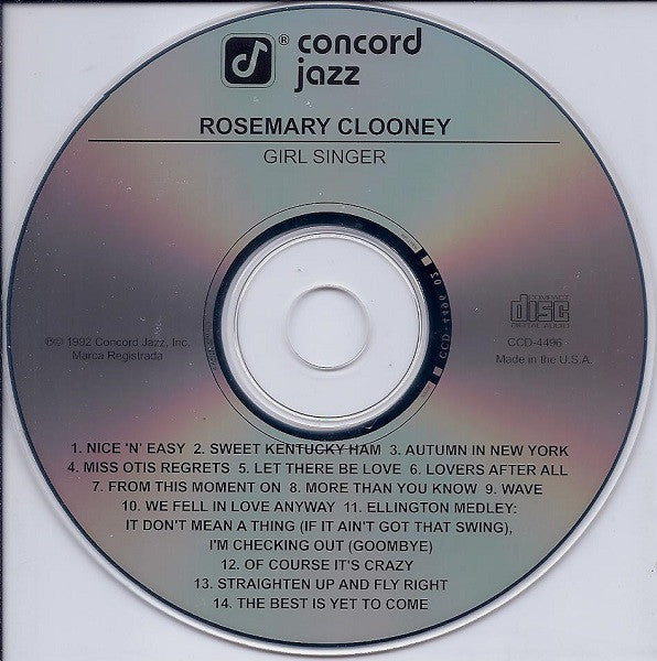 Rosemary Clooney : Girl Singer (CD, Album)