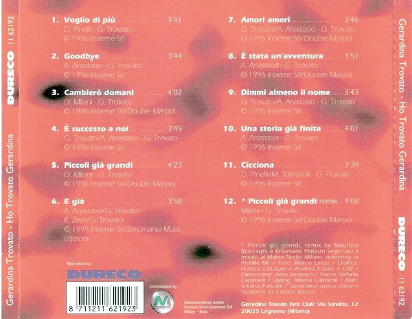 Gerardina Trovato : Ho Trovato Gerardina (CD, Album)