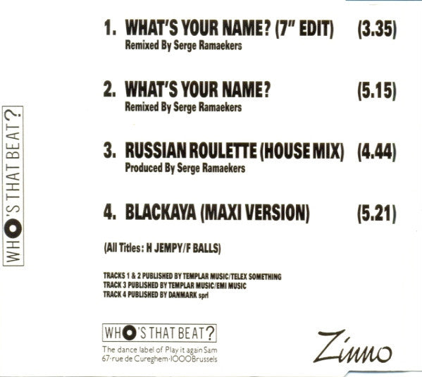 Zinno : What's Your Name? - The Return (CD, Mini)