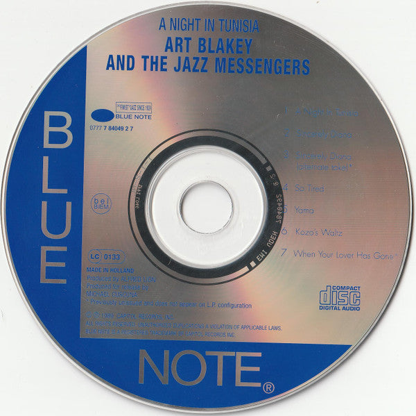 Art Blakey & The Jazz Messengers : A Night In Tunisia (CD, Album, RE, RM)