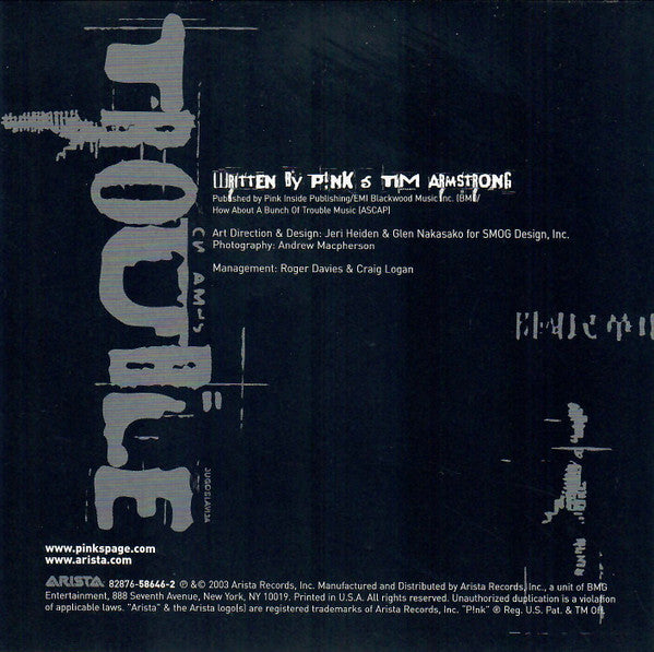 P!NK : Trouble (CD, Single)
