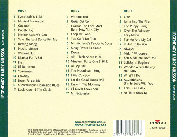 Harry Nilsson : Legendary Harry Nilsson (3xCD, Comp)