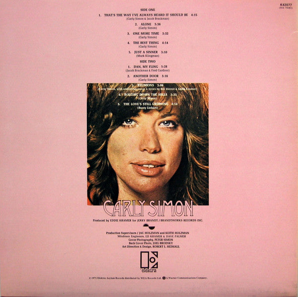 Carly Simon : Carly Simon (LP, Album, RE, WEA)