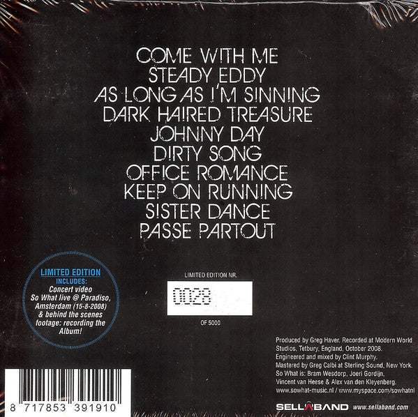 So What (11) : Tiptoes (CD, Album, Enh, Ltd)