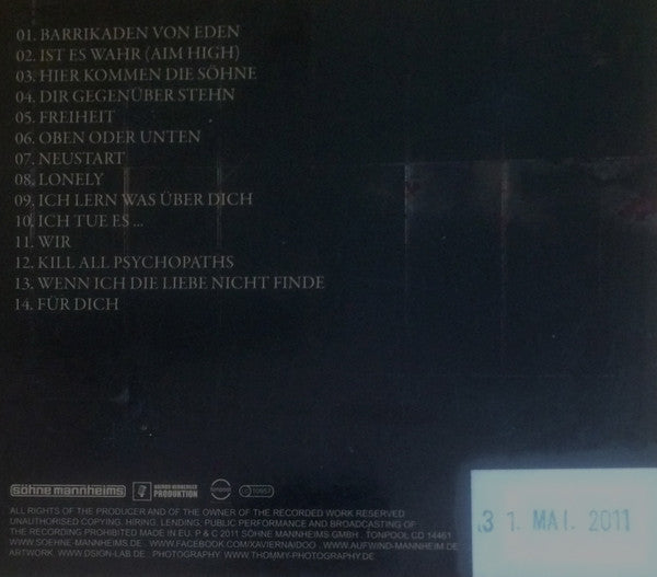 Söhne Mannheims : Barrikaden Von Eden (CD, Album)