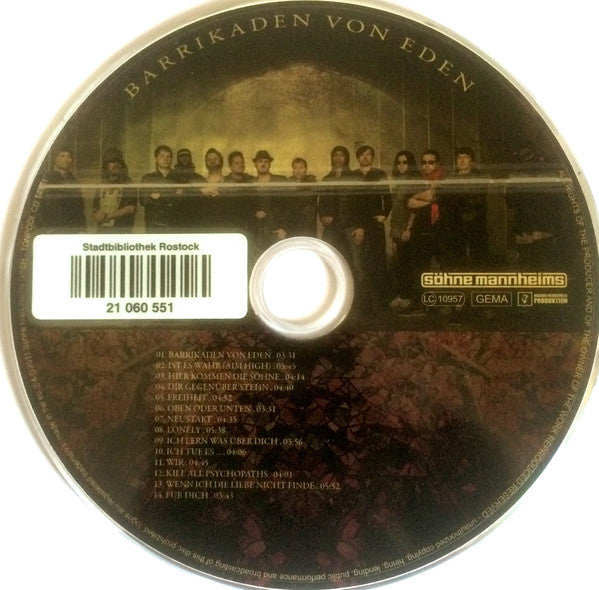 Söhne Mannheims : Barrikaden Von Eden (CD, Album)