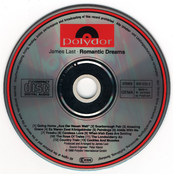 James Last : Romantic Dreams (CD, Album, RE)
