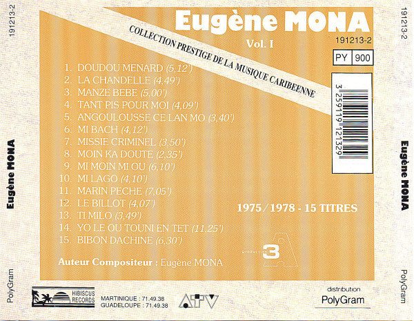 Eugène Mona : Vol. 1 1975 - 1978 (CD, Album, Comp)