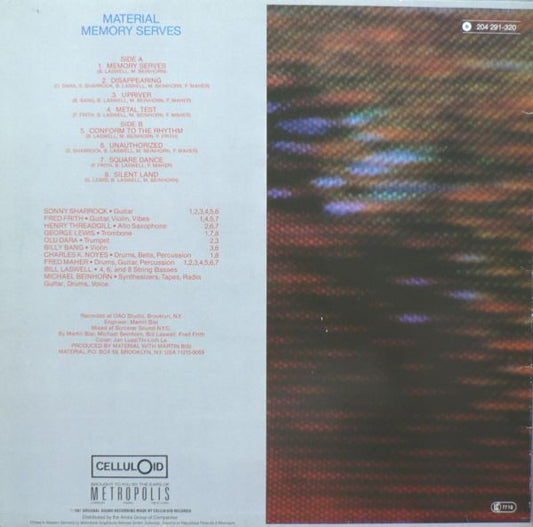 Material : Memory Serves (LP, Album)