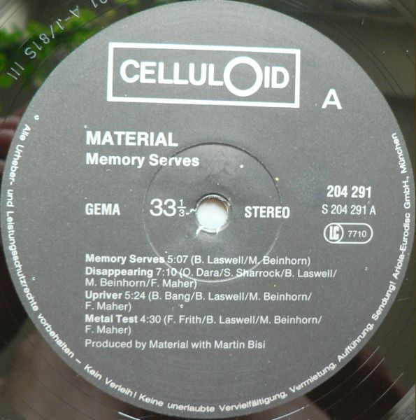 Material : Memory Serves (LP, Album)