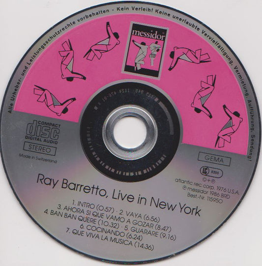 Ray Barretto : Tomorrow: Barretto Live (CD, Album, RE)