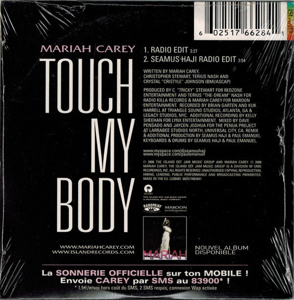Mariah Carey : Touch My Body (CD, Single, Car)