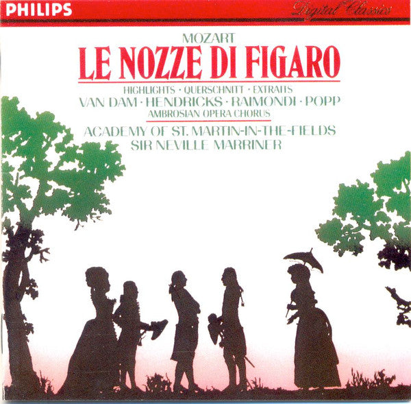 Wolfgang Amadeus Mozart, The Academy Of St. Martin-in-the-Fields, Sir Neville Marriner : Le Nozze Di Figaro. Highlights (CD, Album)