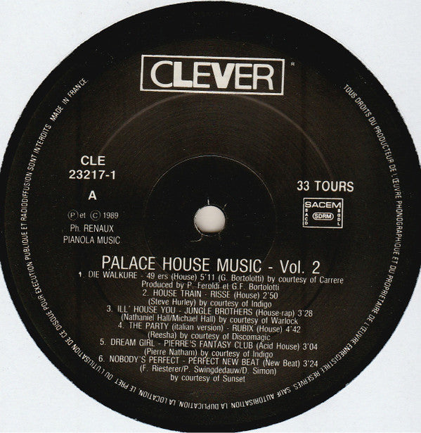 Various : Palace House Music Vol. 2 (LP, Comp, Mixed)