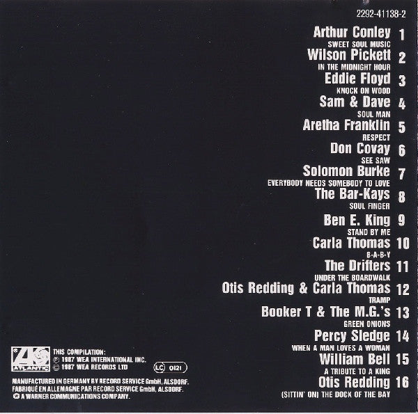 Various : Atlantic Soul Classics (CD, Comp, RE)