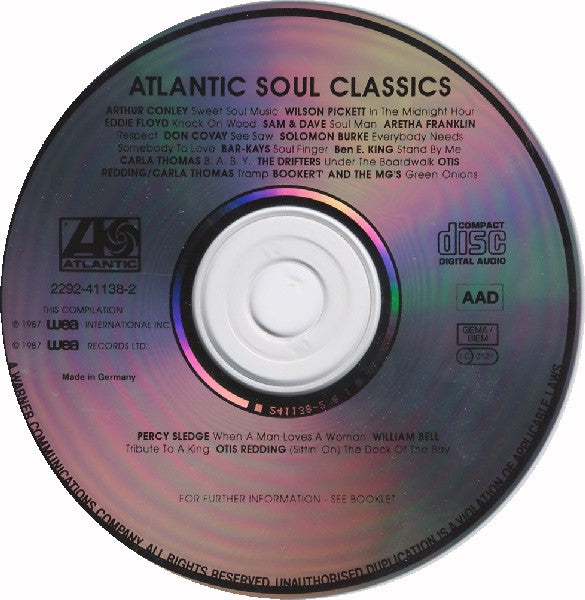 Various : Atlantic Soul Classics (CD, Comp, RE)