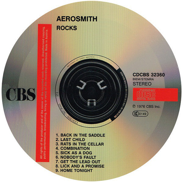 Aerosmith : "Rocks" (CD, Album, RE)