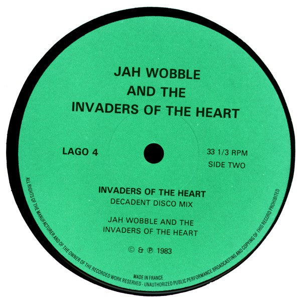 Jah Wobble's Invaders Of The Heart : Invaders Of The Heart (12", M/Print)