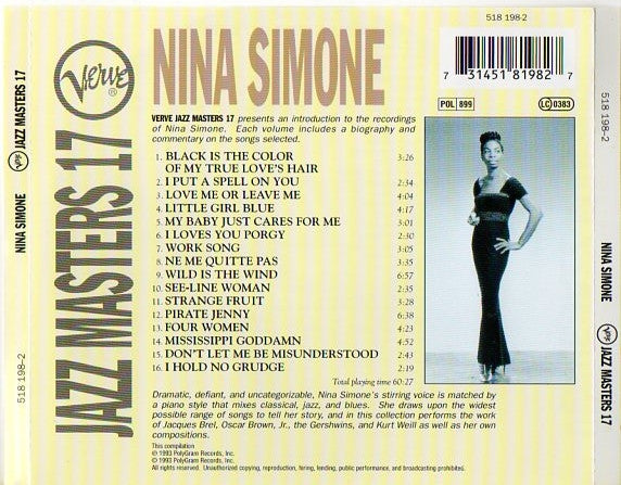 Nina Simone : Verve Jazz Masters 17 (CD, Comp)