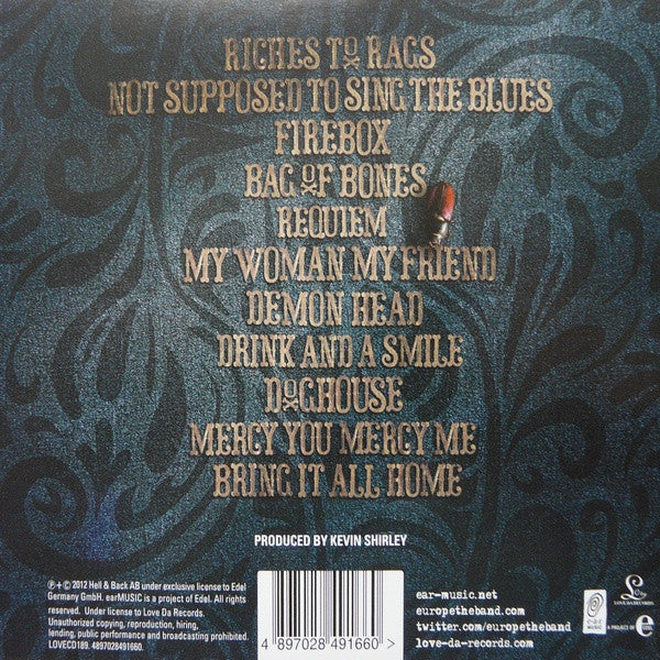 Europe (2) : Bag Of Bones (CD, Album)