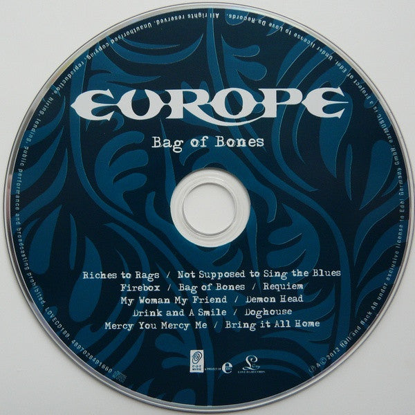 Europe (2) : Bag Of Bones (CD, Album)
