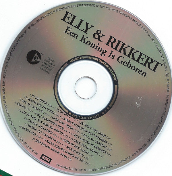 Elly & Rikkert : Een Koning Is Geboren (CD, Album, Copy Prot.)