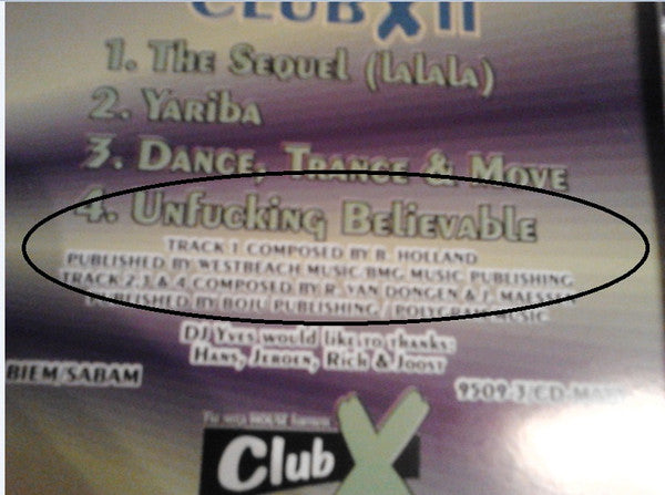 Club X : The Sequel (Lalala) (CD, Maxi)